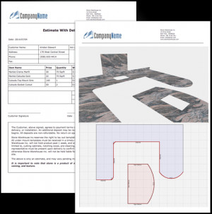 Countertop Estimating and Drawing Software