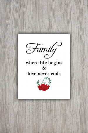 Love Quotes, Printable Wall Art Decor, Love Poster, Family Quote ...