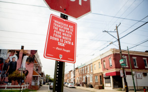 Rap Quotes Street Signs Go Up in Philly (GALLERY).