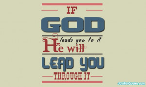 Leave it up to God...