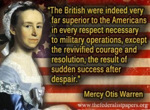 Mercy Otis Warren Quote, The British in the American Revolution