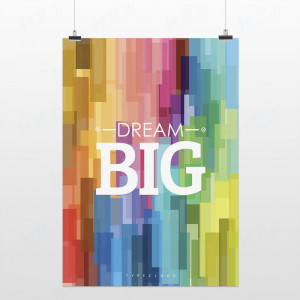 Dream-Big-Colorful-Rainbow-Modern-Inspirational-Quotes-Typography-Pop ...