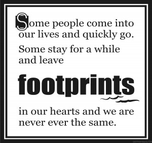 Some people come into our lives and quickly go.