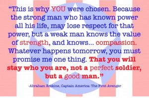will stay who you are not a perfect soldier but a good man abraham ...