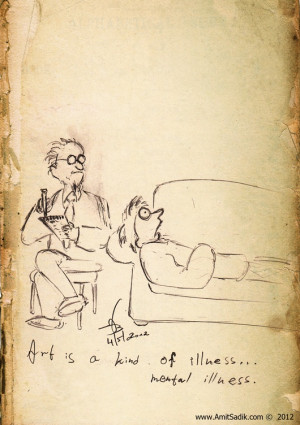 That’s the cover of my newest drawing book. “Art is a kind of ...