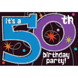 the party continues 50th birthday invitations 8ct happy 50th birthday ...