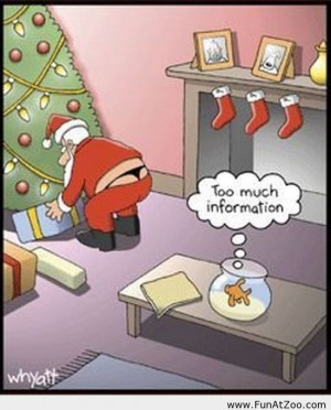 Funny Santa Claus Delivering Gifts Picture