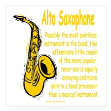 Alto Saxophone Square Sticker 3