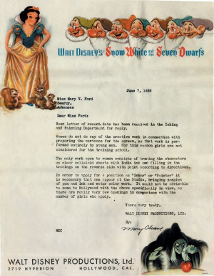 La lettre de Walt Disney