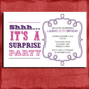Vintage Style Surprise Birthday Invitation 4x6 Invitation-DIY ...