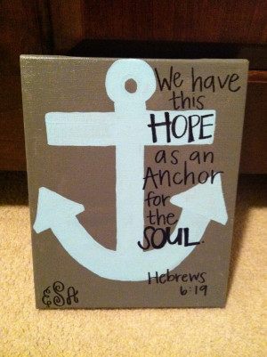 Anchor Bible Verse Canvas Painting!Verses Canvas, Canvas Paintings ...