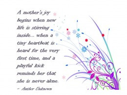 quote describing what it feels like to have a baby inside of you.