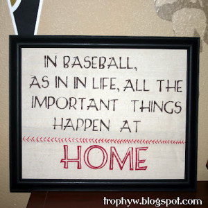 love this Baseball Art that Tales of a Trophy Wife made. It Would ...