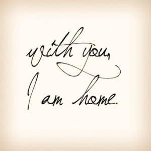 With U I Am Home | via Tumblr
