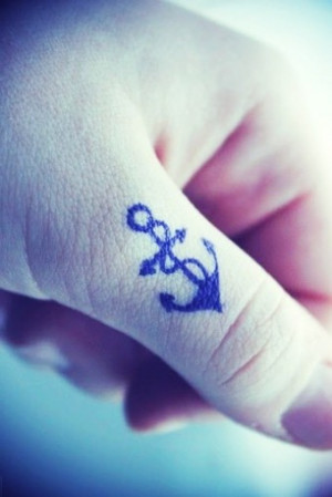 Lovely anchor infinity Tattoo quotes for girls - On the thumb
