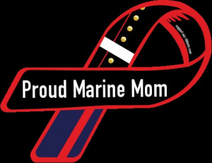 Custom Ribbon: Proud Marine Mom
