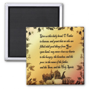 Thanksgiving Quote Refrigerator Magnet
