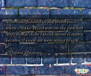 Overtime flashed in my mind once, when