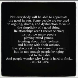 Why love is hard to find....