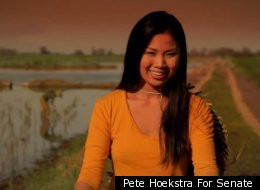 Hot or Not Lisa Chan chick in Pete Hoekstra campaign ad