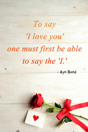 Quote about love by Ayn Rand