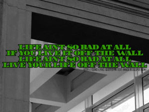 Off The Wall - Michael Jackson Song Lyric Quote in Text Image