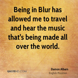 Damon Albarn Travel Quotes