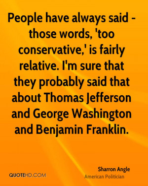 Sharron Angle Quotes