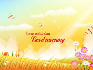 Animated greeting card for good morning