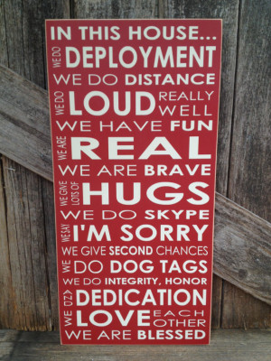 IN this House... We do DEPLOYMENT subway art home family military sign ...