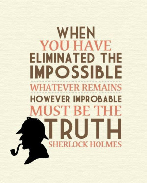 Pages} Truth & probability #Sherlock #quotes #ConanDoyle