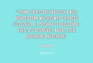 think the Pistons have such a well rounded team, which is why they ...