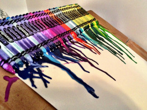 Step Four: Melt crayon, create masterpiece