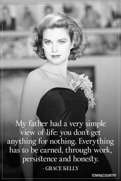 Grace Kelly Quotes - And that is why her name is GRACE. #inspirational ...