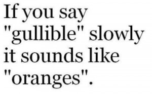 Funny Gullible Sounds Like Orange Joke Meme Picture