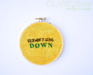 ... Hoop - A Very Potter Musical Starkid Quote Embroidery - AVPM Quote