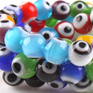 Turkish Evil Eye Beads Lampwork Glass Beads Wholesale Small Hole Beads