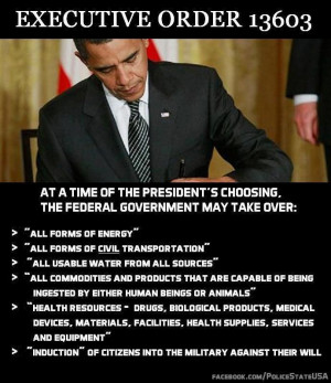 Executive Order 13603: ALL YOUR BASE ARE BELONG TO US