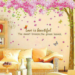 pink cherry blossom flower tree wall stickers € 16 95 pink cherry ...
