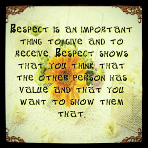 Respect one another