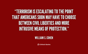 Terrorism is escalating to the point that Americans soon may have to ...