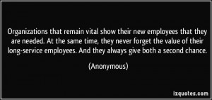 Organizations that remain vital show their new employees that they are ...