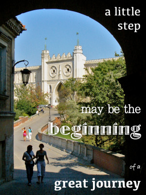 little step may be the beginning of a great journey. (Lublin, Poland ...