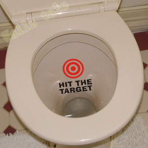 hit the target waterproof funny toilet sticker Bathroom personality ...