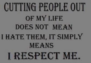 ... My Life Does Not Mean I Hate Them,It Simply Means I Respect Me ~ Life