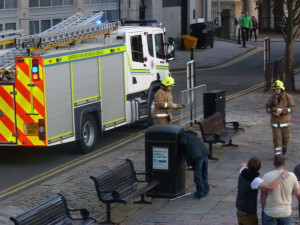 Man needs rescue after head stuck in trash can