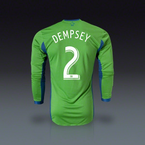 Adidas Clint Dempsey Seattle Sounders Fc Authentic Long Sleeved Home ...