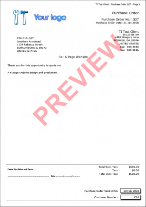 The following are examples of invoices and quotes that can be produced ...