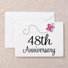 48th Anniversary Butterfly Greeting Card for