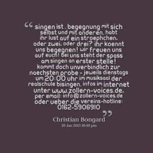 Quotes About: singing choir team